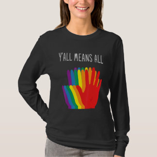 Yu2019all Elak All Rainbow Hearts Flagga LGbt för T Shirt
