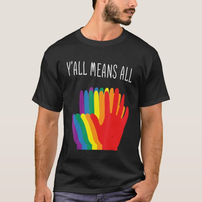 Yu2019all Elak All Rainbow Hearts Flagga LGbt för  T Shirt (Framsida)