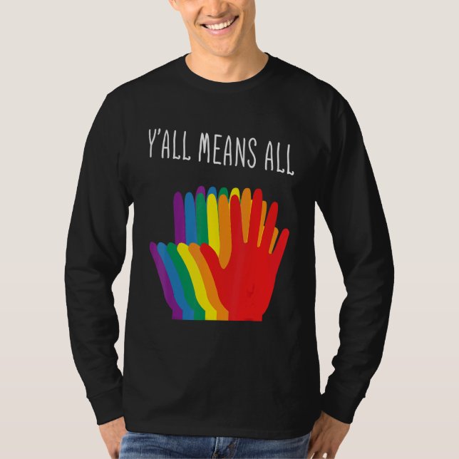 Yu2019all Elak All Rainbow Hearts Flagga LGbt för  T Shirt (Framsida)