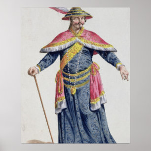 Yu Emperor of China from 'Receuil des Estampes, Re Poster