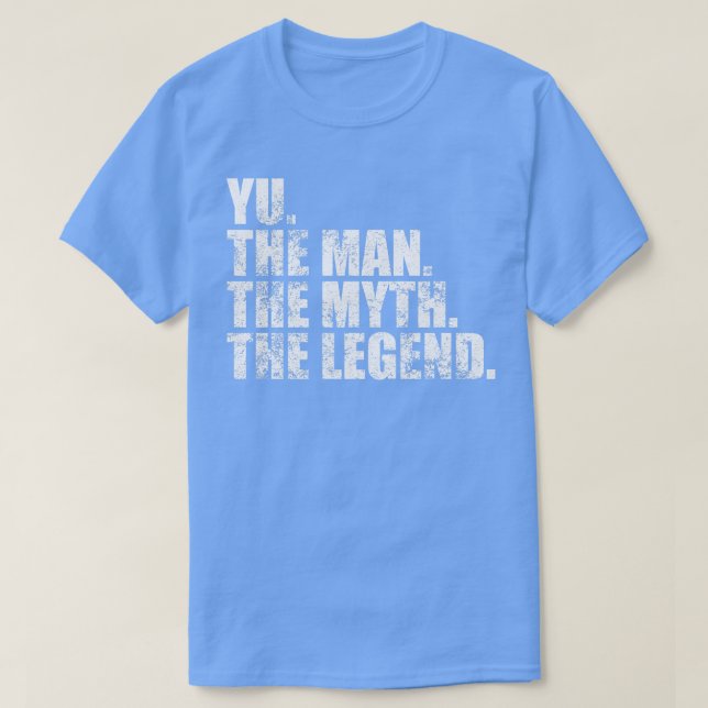 Yu-familjen namn Yu efternamn Yu-familjen Yu-famil T Shirt (Design framsida)