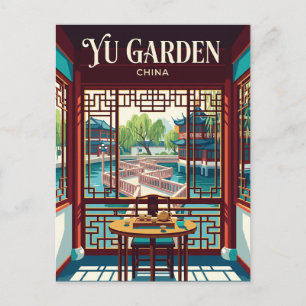 Yu Garden Huxinting Tehus Interiör Kina Vykort