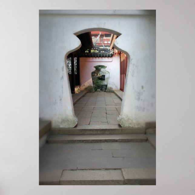 Yu Gardens - Shanghai, China - Poster vid dubbla d (Framsidan)