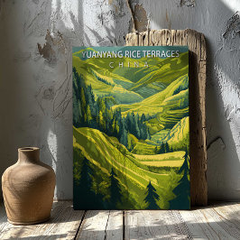 Yuanyang Rice Terraces China Travel Poster Canvas