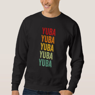 Yuba County Kalifornien Regnbåge Text Lång Ärmad Tröja