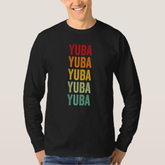 Yuba County Kalifornien Regnbåge Text T Shirt