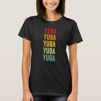 Yuba County Kalifornien Regnbågstext T Shirt