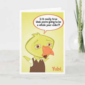Yubi födelsedagkort kort