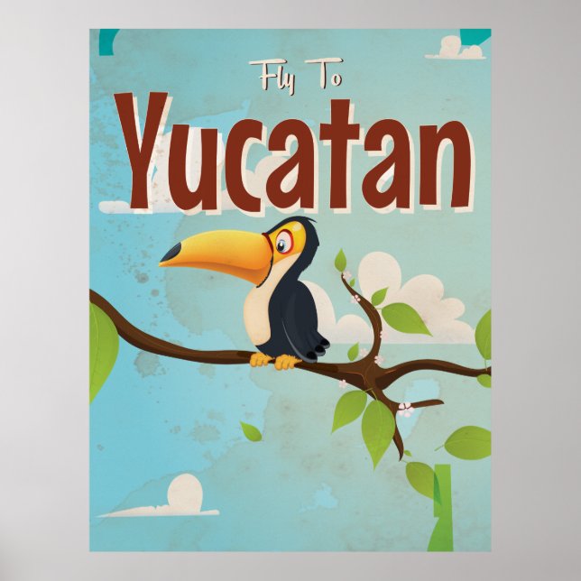 Yucatan Bird Vintage-semester Poster (Framsidan)
