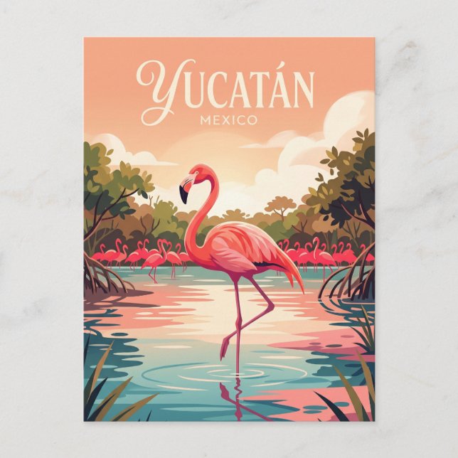 Yucatán-halvön Mexiko Vykort (Framsida)