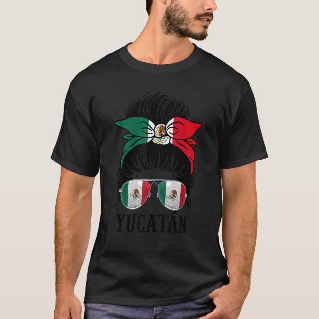 Yucatan Mexico Pride Mexican Flag State T Shirt (Framsida)