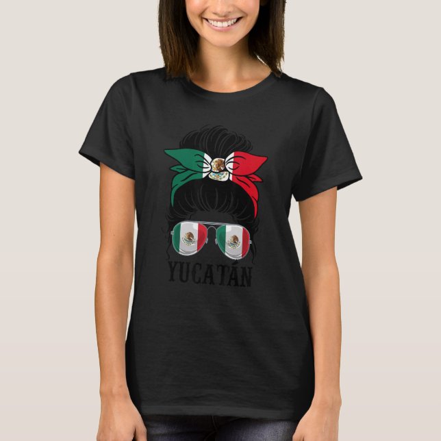 Yucatan Mexico Pride Mexican Flag State T Shirt (Framsida)