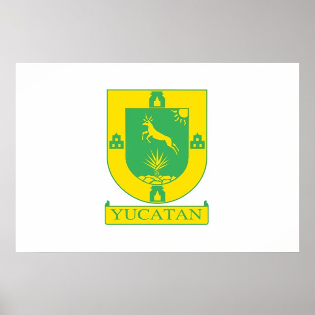 Yucatan, Mexiko flagga Poster (Framsidan)
