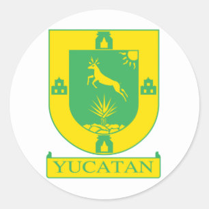 Yucatan, Mexiko flagga Runt Klistermärke