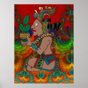 Yucatan Psychedelic Mexiko icano Visiones Poster