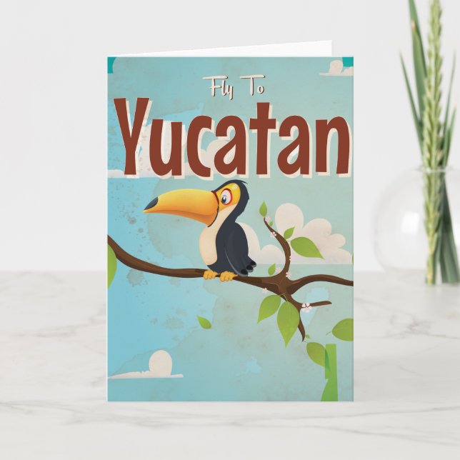 Yucatan-Vintagens semester Poster Helgkort (Framsida)