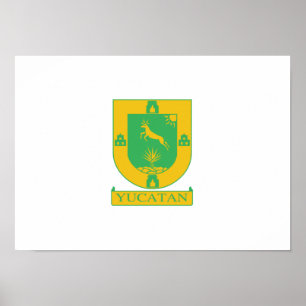 Yucatans flagga poster