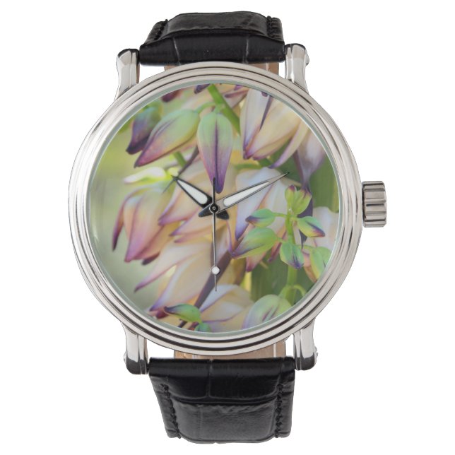 Yucca-blommor wristwatch armbandsur (Framsida)