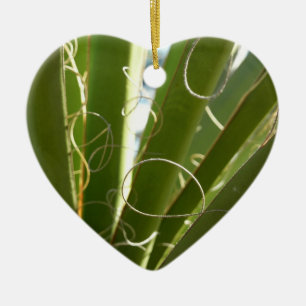 Yucca Lövs Grönt Natur Fotography Julgransprydnad Keramik
