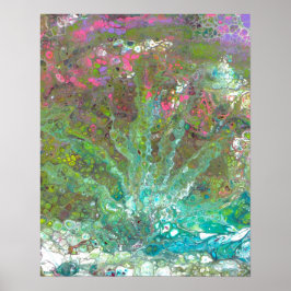 "Yucca Patio", acrylic, impressionism, art Poster