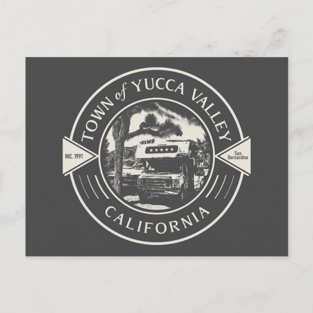YUCCA VALLEY - SAN BERNARDINO CALIFORNIA VYKORT (Framsida)