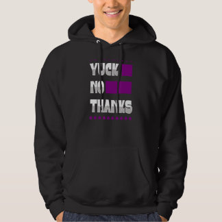 Yuck No tack Ace Symbol Asexuellt Pride Aestesiskt Hoodie