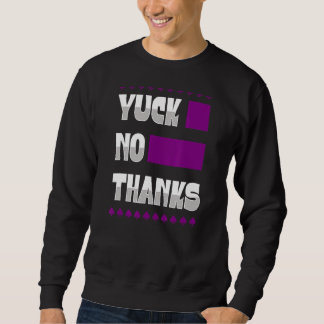 Yuck No tack Ace Symbol Asexuellt Pride Aestesiskt Lång Ärmad Tröja