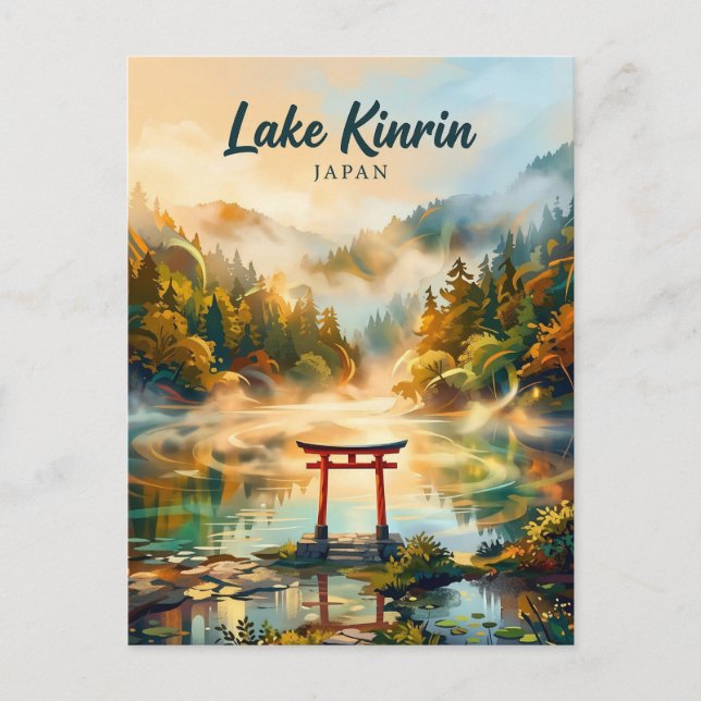 Yufuin Kinrinsjön Japan Vykort (Framsida)