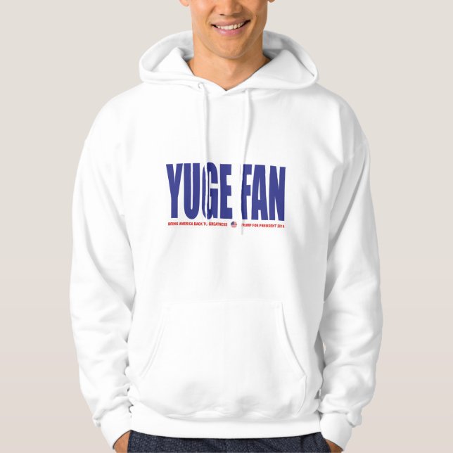 YUGE-FLÄKTtrumf för president Hoodie (Framsida)