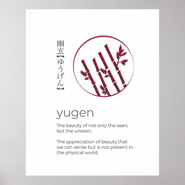 Yugen Japanska Sayed Motivational Ord Poster (Framsidan)