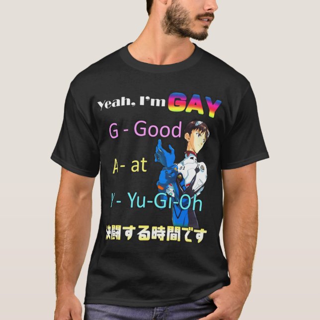 YuGiOh! Ja, Im GAY Muto Yugi Yugi là Katsuya An T Shirt (Framsida)