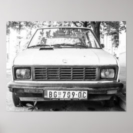Yugo, gammaljanska bilbagage poster