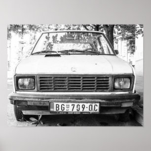 Yugo, gammaljanska bilbagage poster