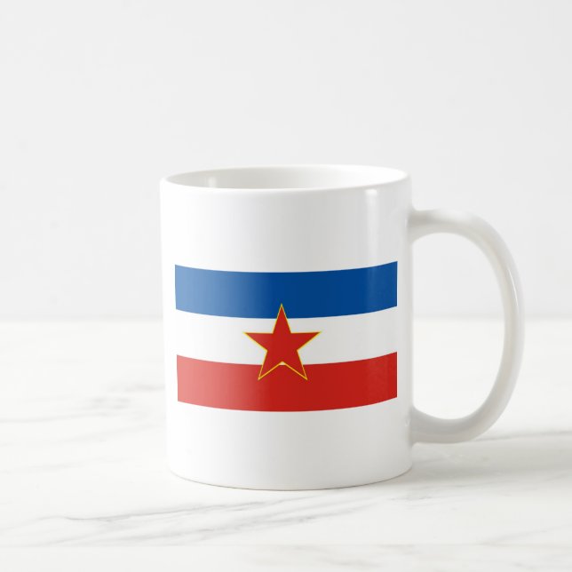 yugoslavia flagga kaffemugg (Höger)