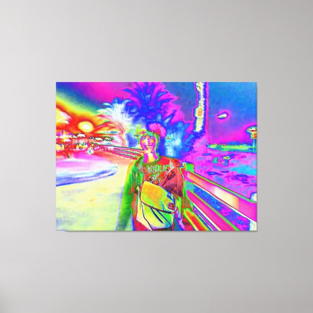 Yuji i Santa Monica Canvastryck (Framsida)