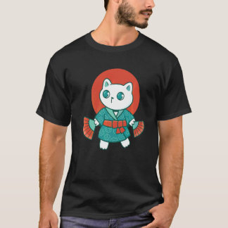 Yukata Japansk katt T Shirt
