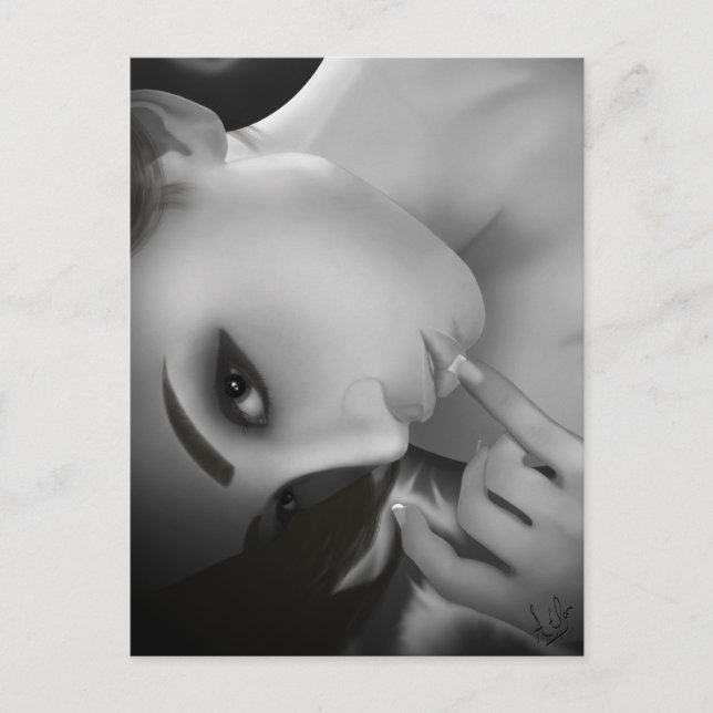 Yuki bw vykort (Framsida)