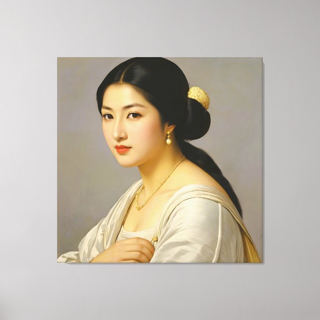 "Yuki Mori" Fine Art Womans Porträtt Canvastryck (Framsida)