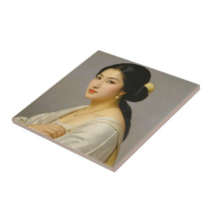 "Yuki Mori" Fine Art Womans Porträtt Kakelplatta