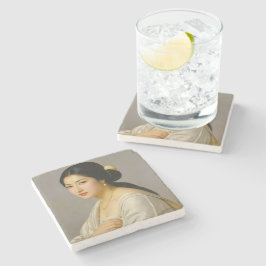 "Yuki Mori" Fine Art Womans Porträtt Stenunderlägg