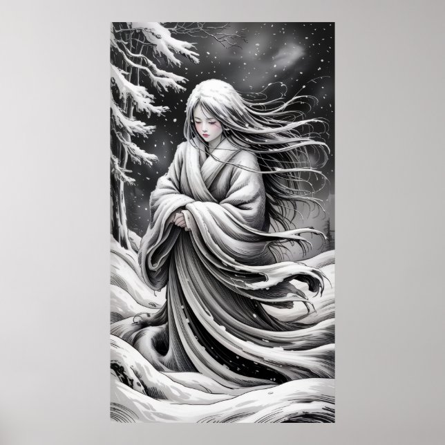 Yuki-Onna: Snöanden Poster (Framsidan)