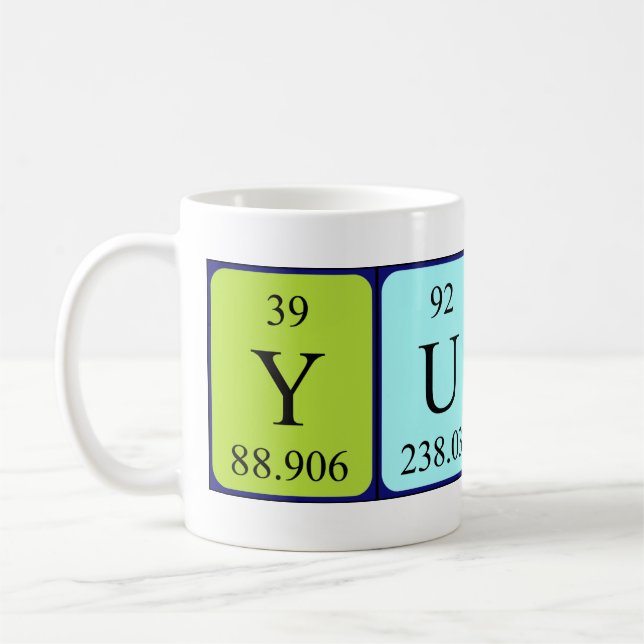 Yuki Periodisk bord namn mugg (Vänster)