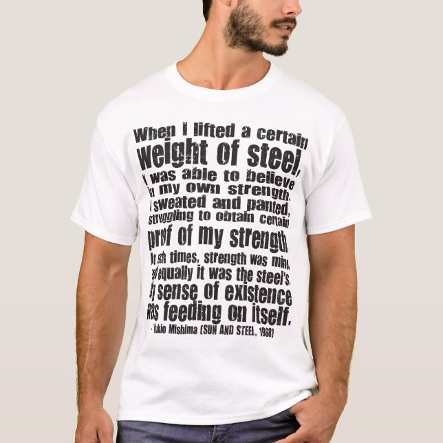 Yukio Mishima citationstecken - Motivational Tee (Framsida)