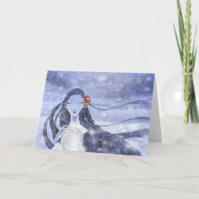 Yukionna hälsningkort kort (Framsida)