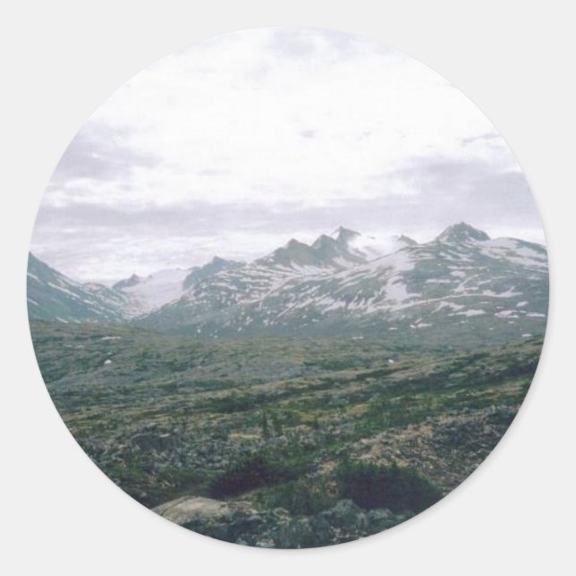 Yukon-Alaska Runt Klistermärke (Framsida)