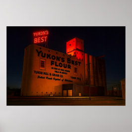 Yukon' Best Flour Neon Night Artistic View Poster