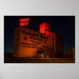 Yukon' Best Flour Neon Night Artistic View Poster