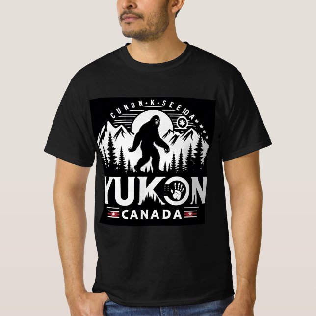 Yukon Canada Bigfoot T Shirt (Framsida)