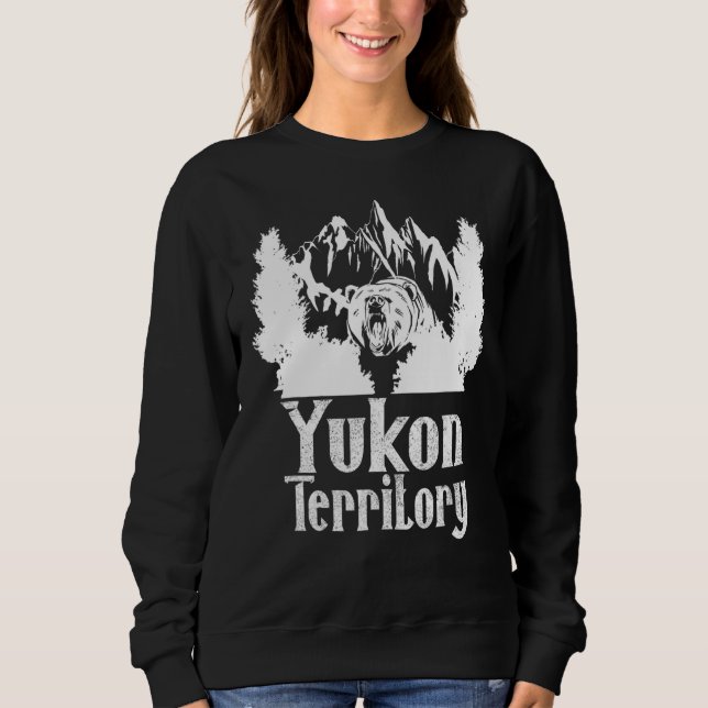 Yukon Canada Natature Bear Mountains Manar Women V T Shirt (Framsida)