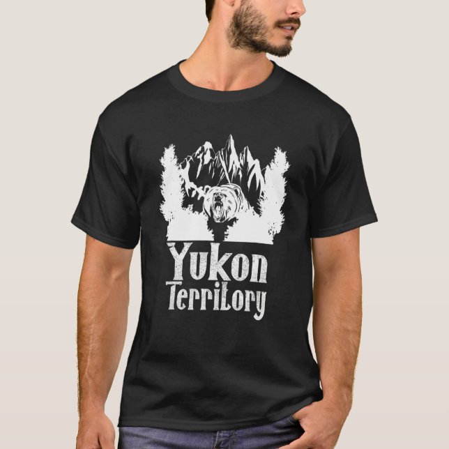 Yukon Canada Natature Bear Mountains Manar Women V T Shirt (Framsida)